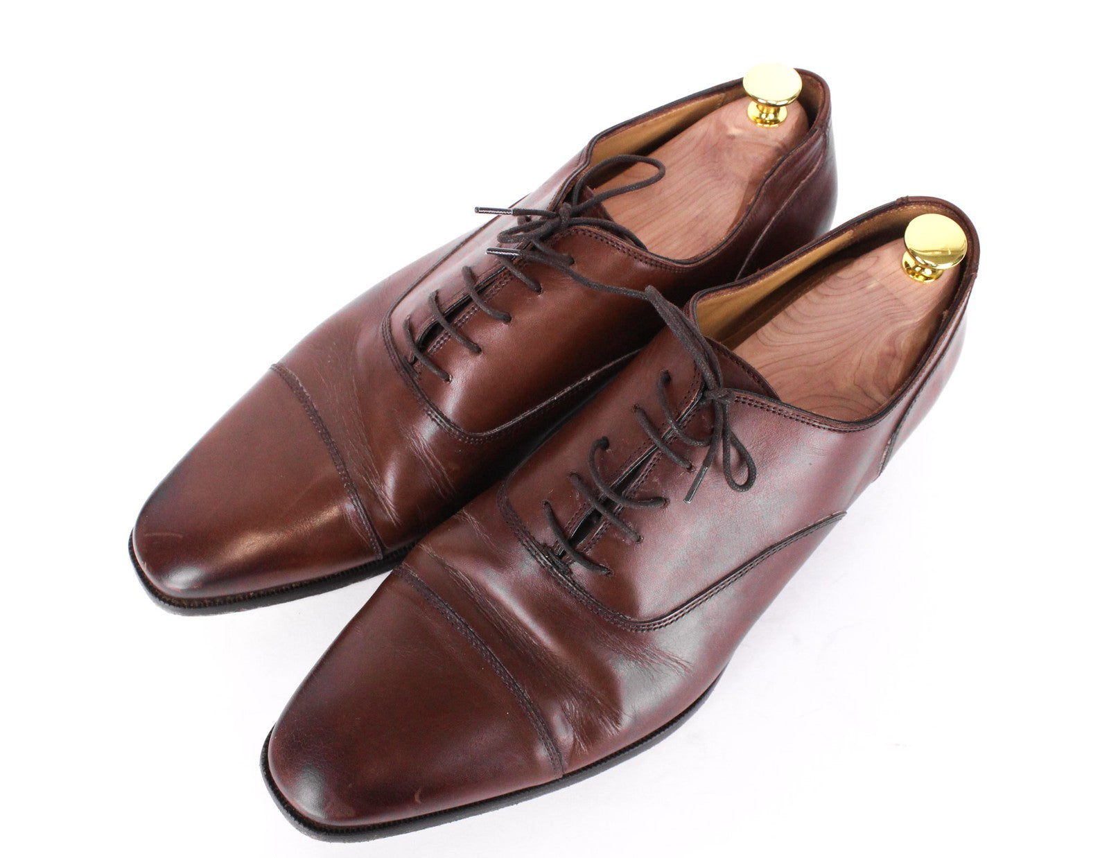 SUITSUPPLY Men Formal Shoes EU46 Brown Genuine Leaher Classic Laced Low-Top