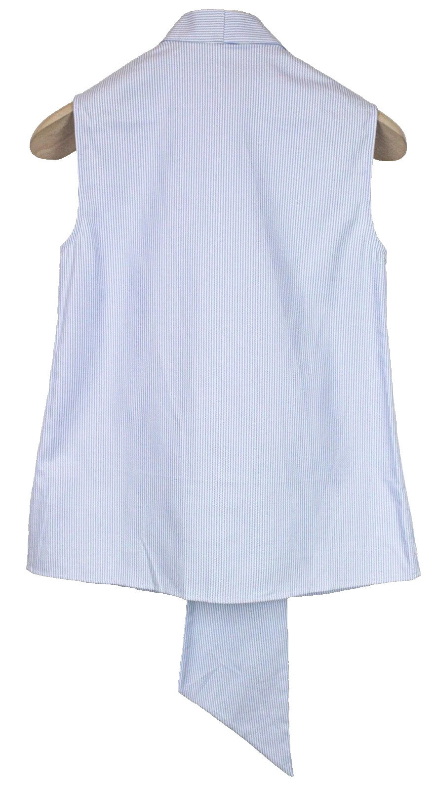 SUISTUDIO Dorian Women Shirt EU34R XS Blue Pure Cotton Sleeveless Striped Formal