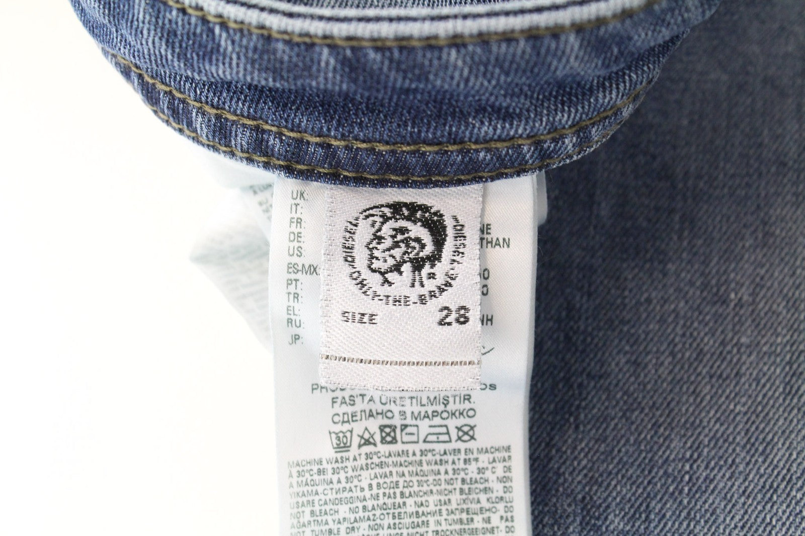 DIESEL Buster 0842H Men Jeans W28/L32 Slim Tapered Fit Cotton Stretch Blue