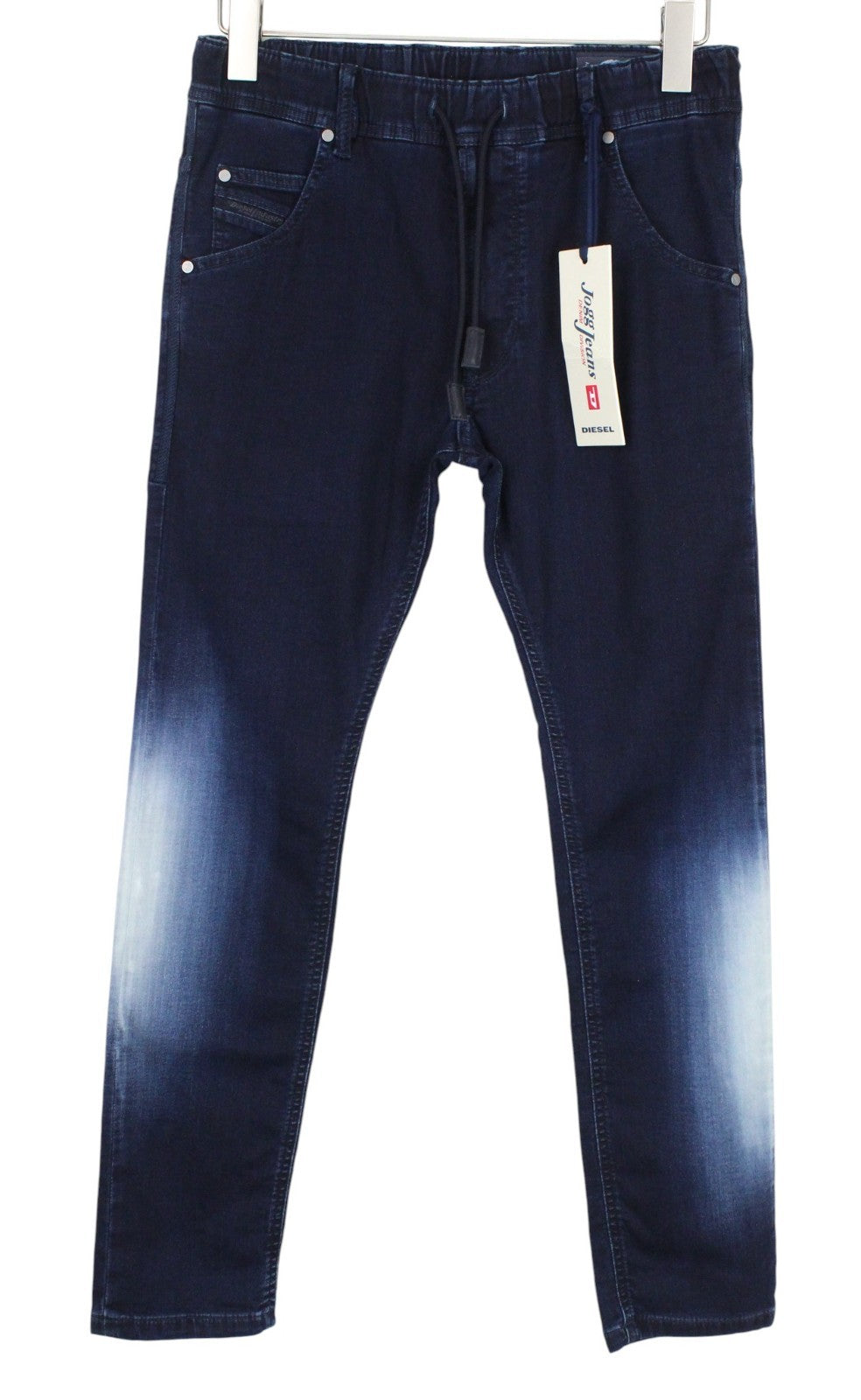 DIESEL Krooley-NE 0687D Men Jeans W28 Sweat Jogg Carrot Slim Blue Cotton Stretch