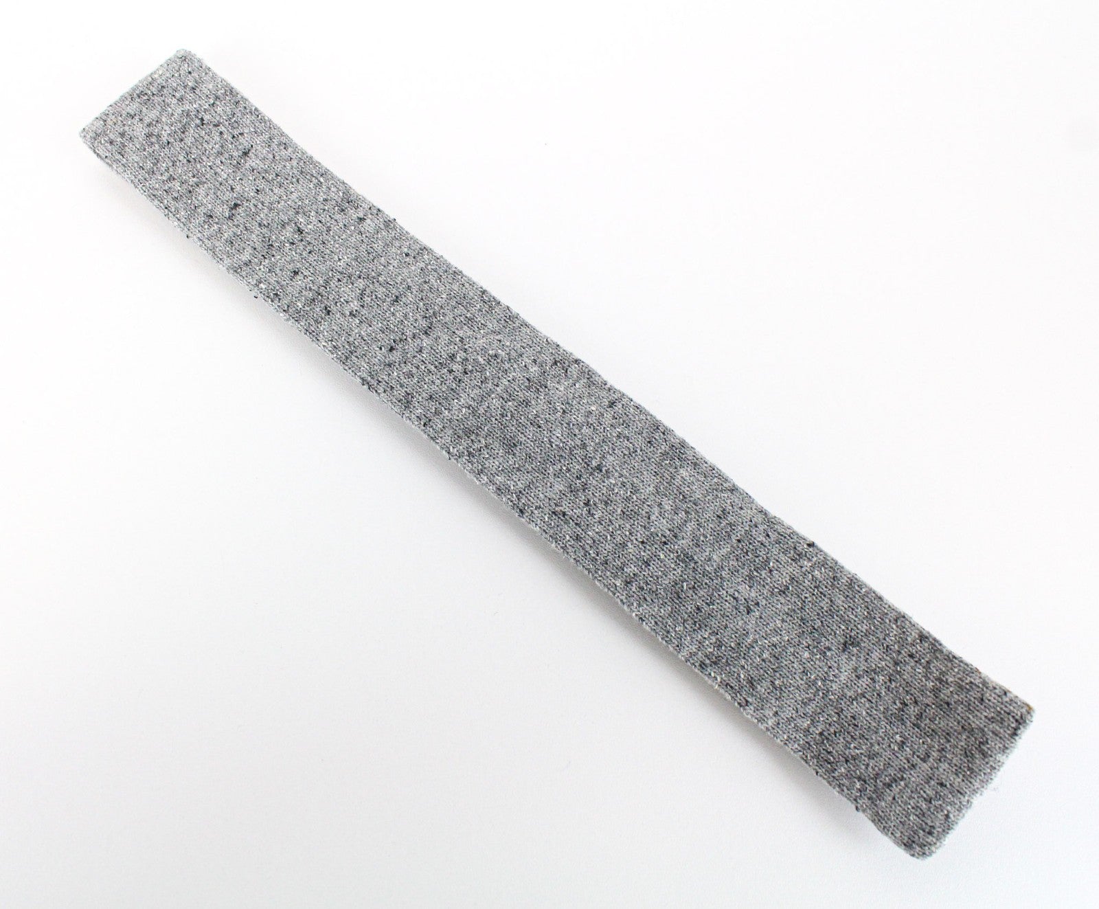 SUITSUPPLY Men Tie 148 x 6 cm Grey Wool Silk Blend Knitted Squared-End