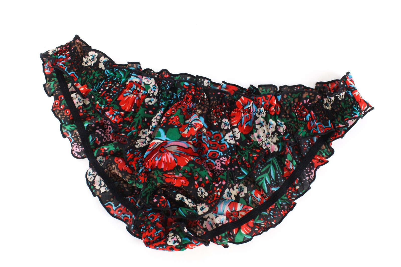 MAISON SCOTCH Women Underwear S Red Flower Patterned Bralette Panties 2 Piece