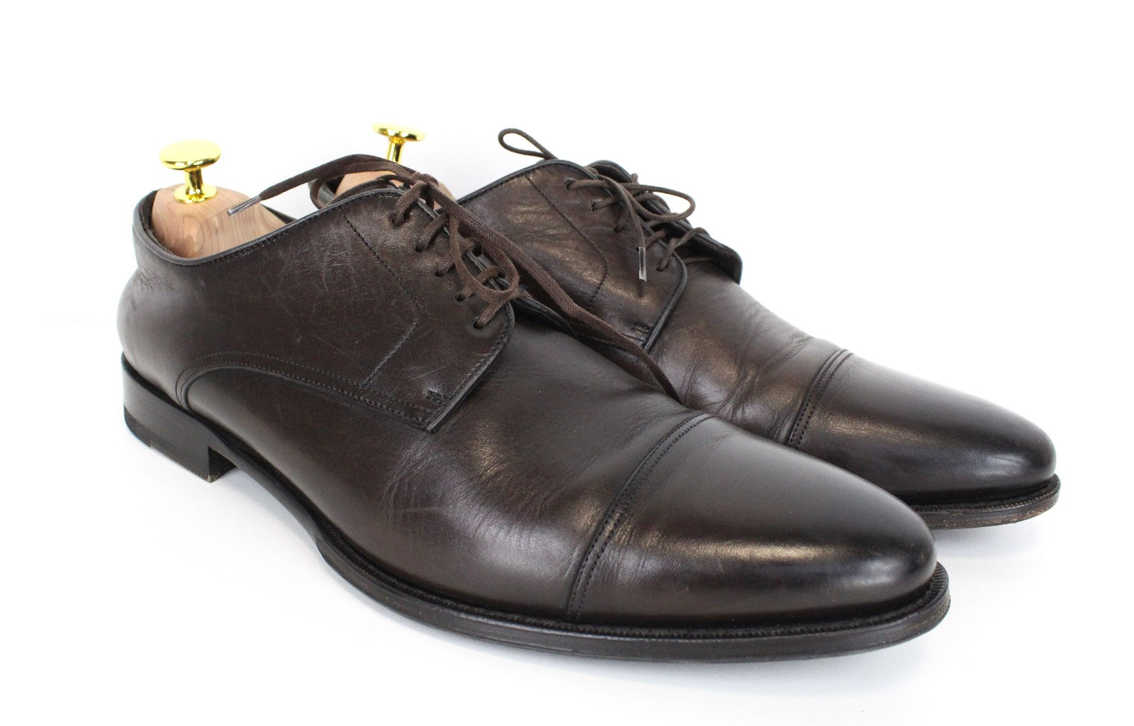 SUITSUPPLY Men Formal Shoes EU43 Brown Genuine Leather Laced Classic