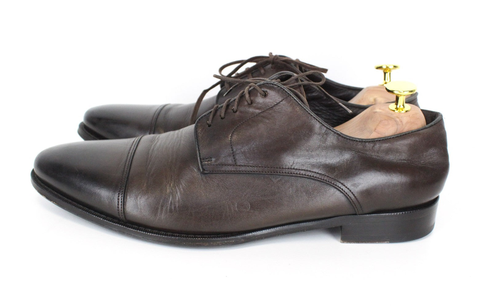 SUITSUPPLY Men Formal Shoes EU43 Brown Genuine Leather Laced Classic