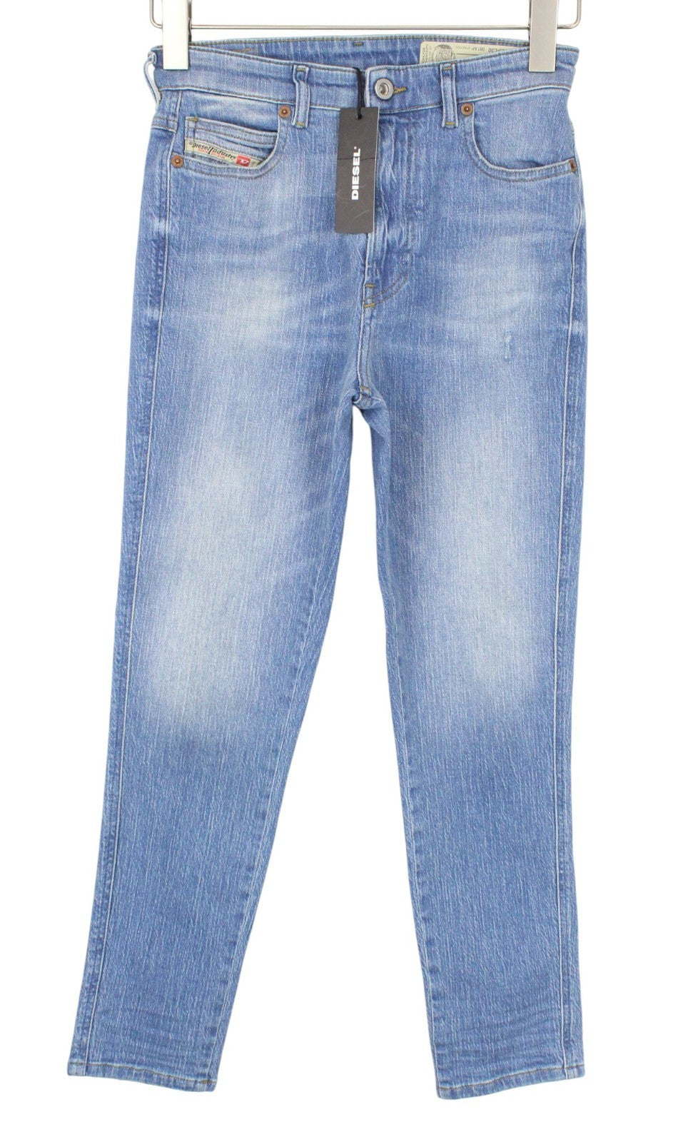 DIESEL Babhila-High 081AF Women Jeans W25/L30 Distress Blue Stretch Slim Skinny