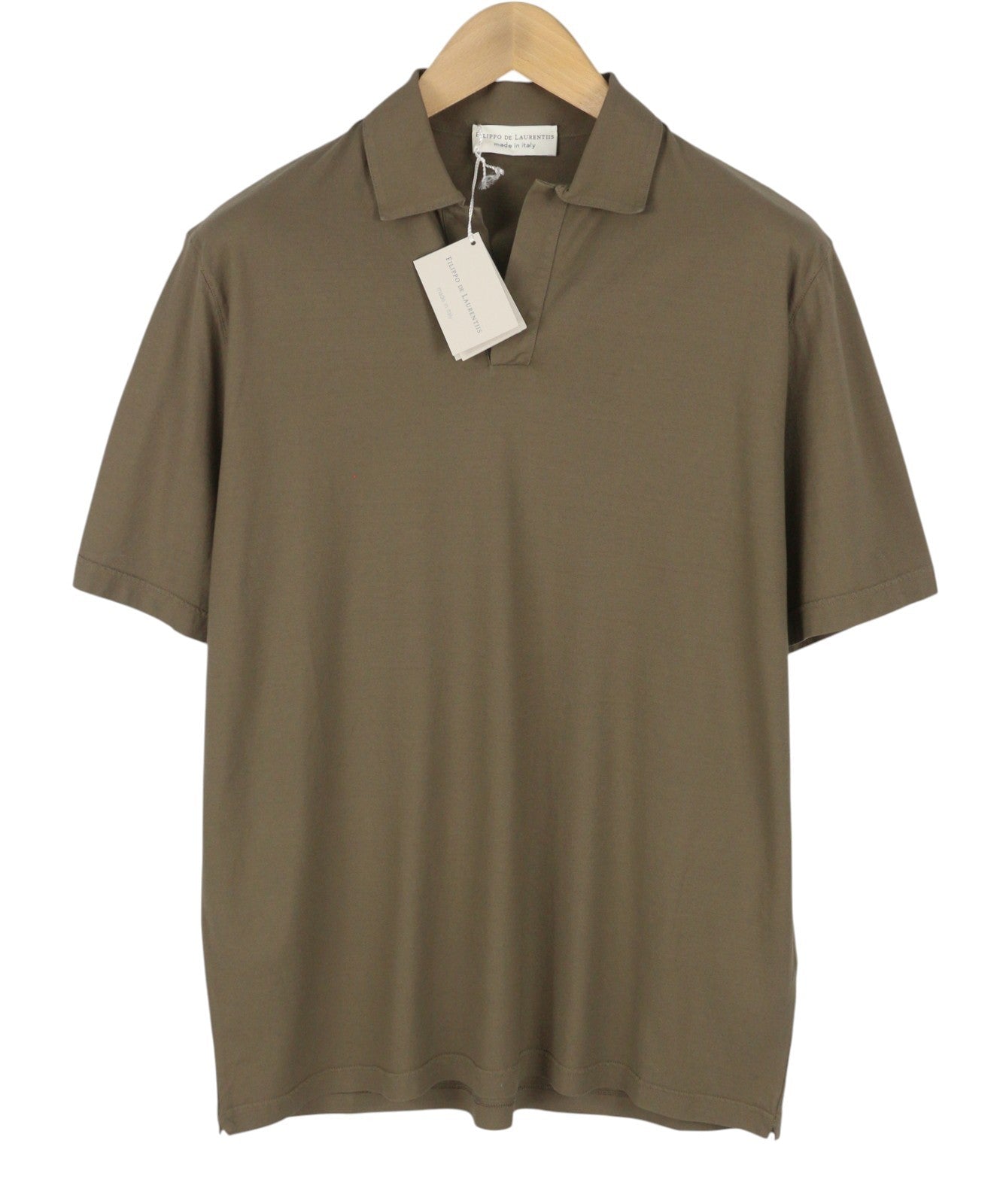 FILIPPO DE LAURENTIIS Skipper Men Polos IT52 L Brown Cotton Short Sleeved