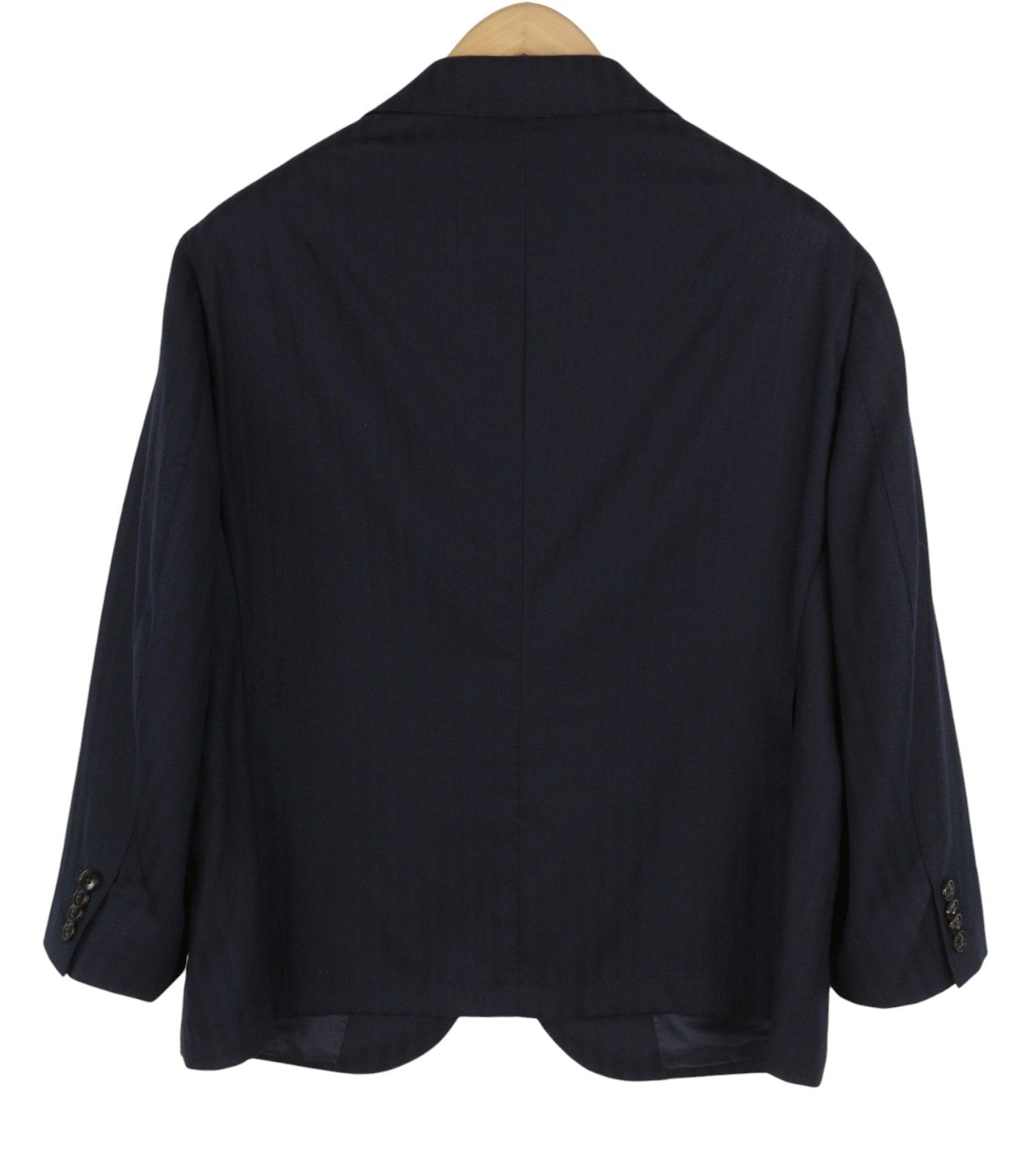 SUITSUPPLY La Spalla Men Blazer UK42S Dark Blue Wool Pinstriped Notch Lapel