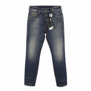 DIESEL D-Joy Z9A05 Women Jeans W28/L32 Blue Whiskers Faded Distress Slim Fit