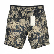 SCOTCH & SODA Men Shorts W32 Faded Floral Leafs Pattern Zip Fly Chino
