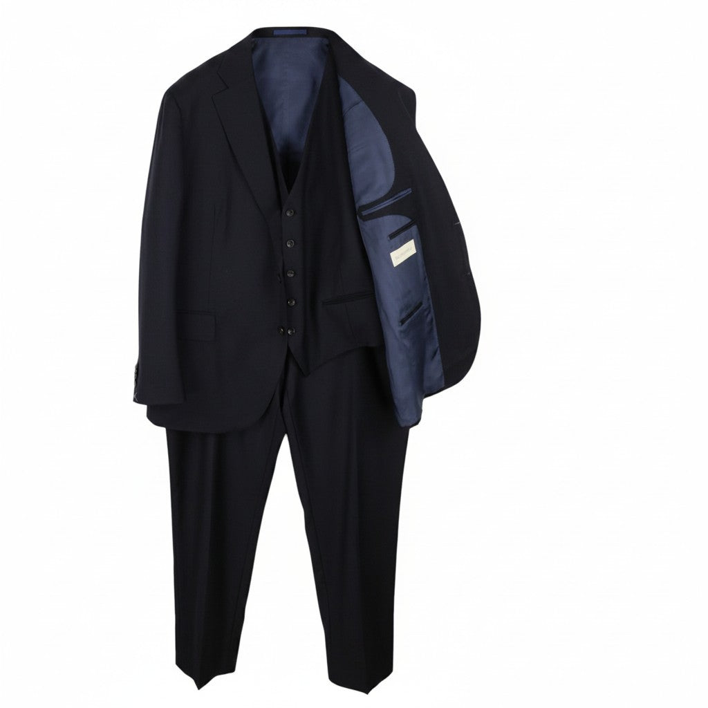 SUITSUPPLY La Spalla Single Breasted Men Suit UK52S UK48R W44 Blue Wool 3PC