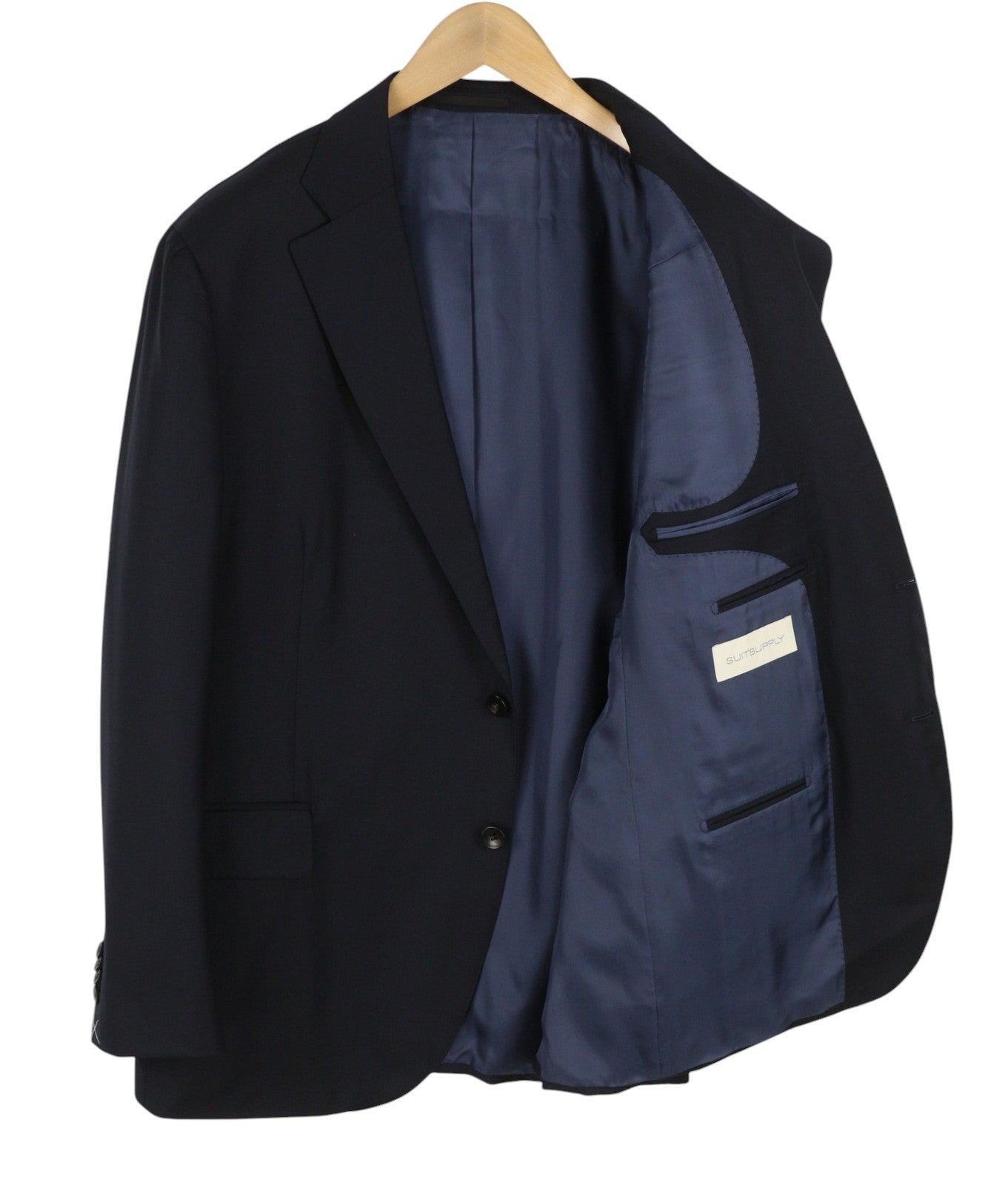 SUITSUPPLY La Spalla Single Breasted Men Suit UK52S UK48R W44 Blue Wool 3PC