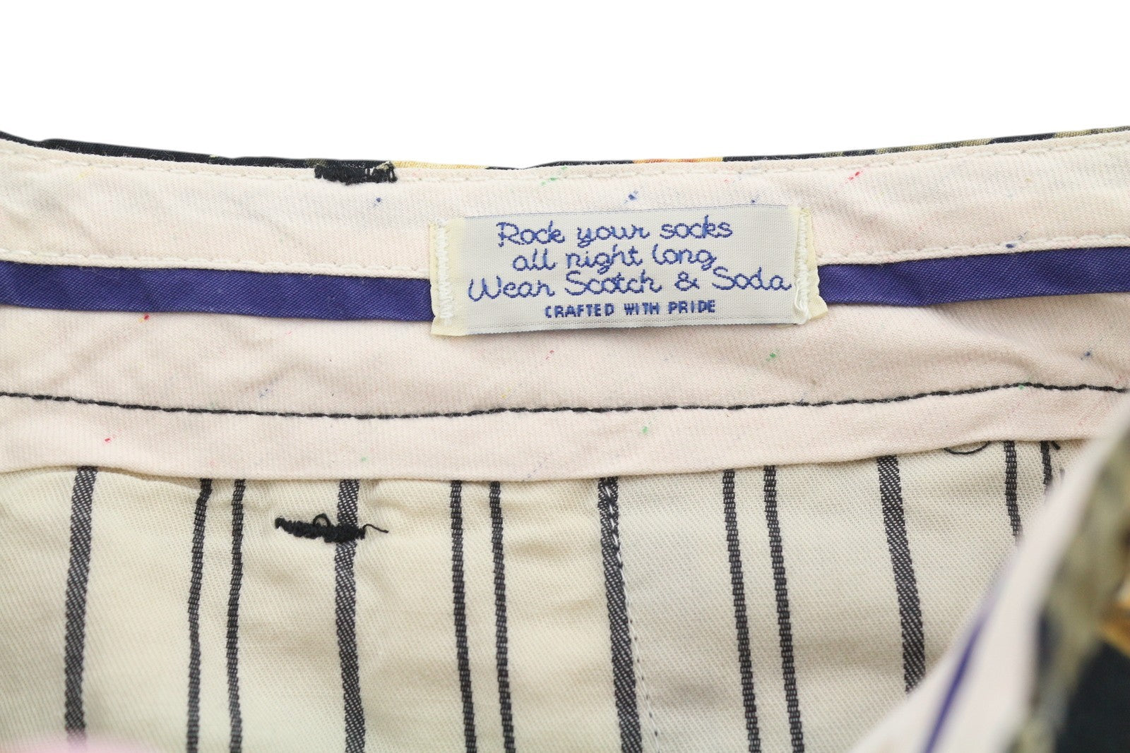 SCOTCH & SODA Men Shorts W28 Faded Leafs Pattern Cotton Zipper Chino
