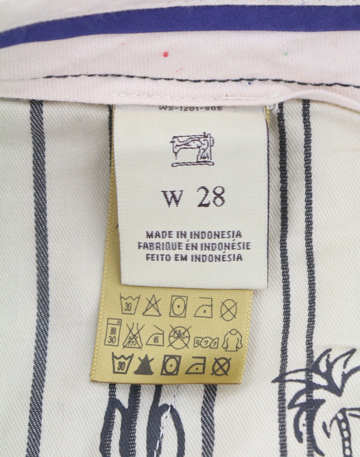 SCOTCH & SODA Men Shorts W28 Faded Leafs Pattern Cotton Zipper Chino