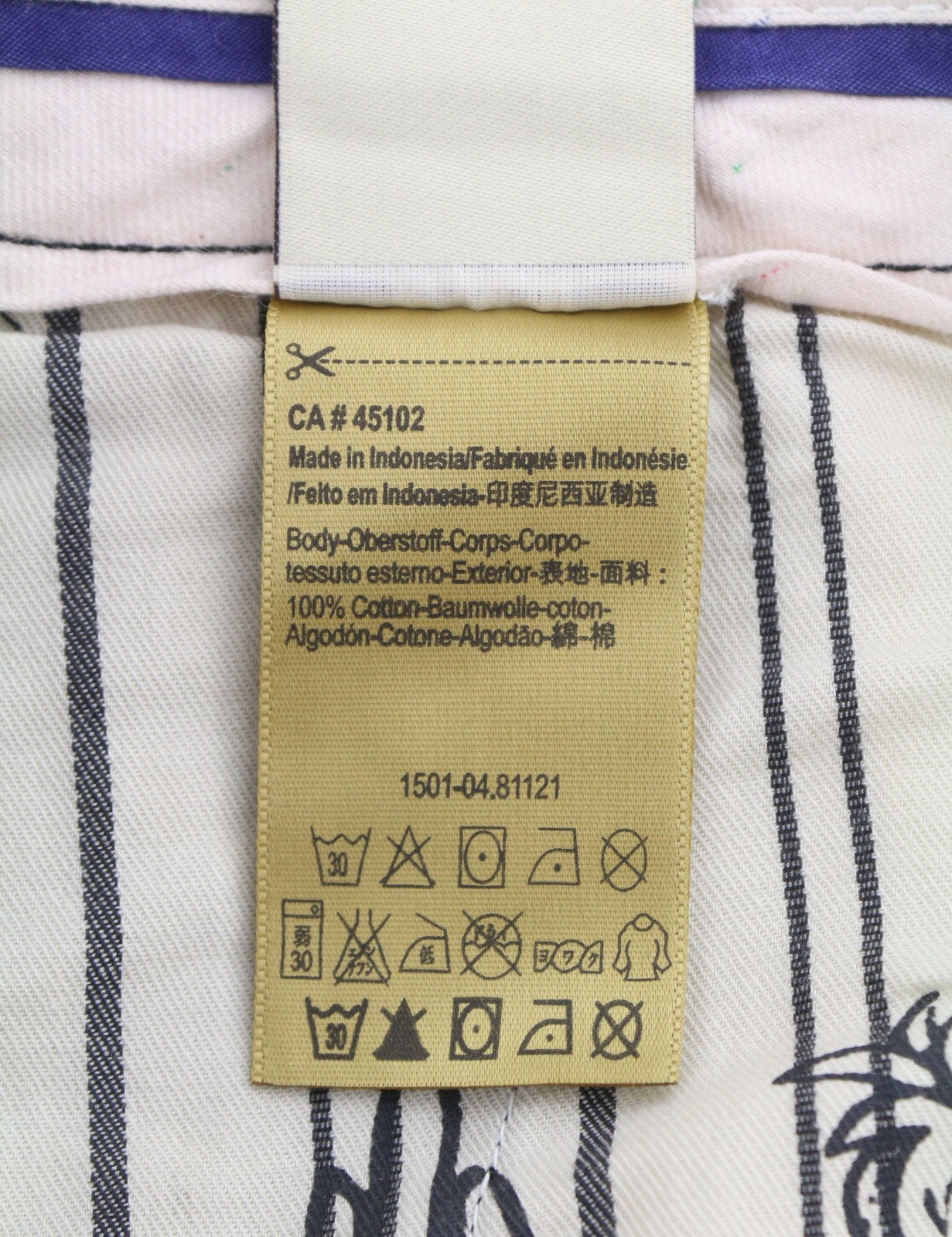 SCOTCH & SODA Men Shorts W28 Faded Leafs Pattern Cotton Zipper Chino