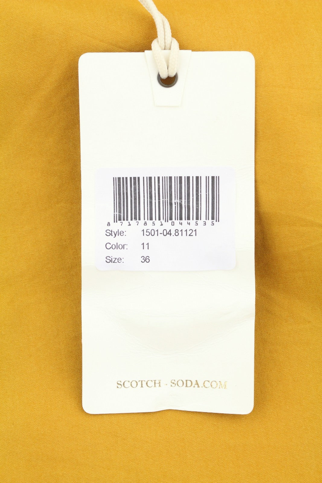 SCOTCH & SODA Men Shorts W36 Orange Mustard Cotton Zip Fly Chino
