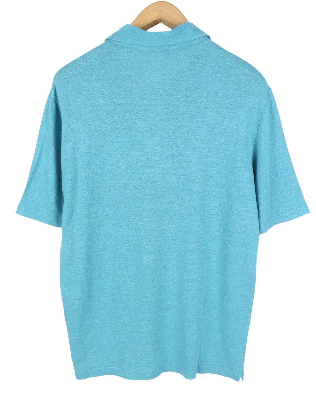 FILIPPO DE LAURENTIIS Skipper Men Polos IT52 L Blue Linen Blend Short Sleeved