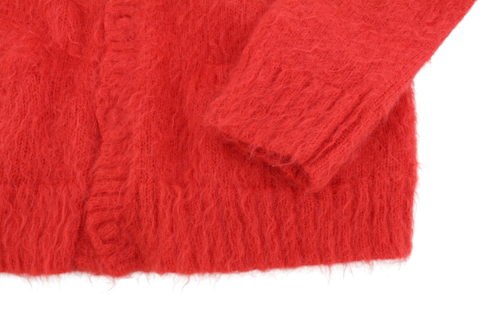 DSQUARED2 Women Jumper S Orange Wool Mohair Blend Button-Up Cardigan
