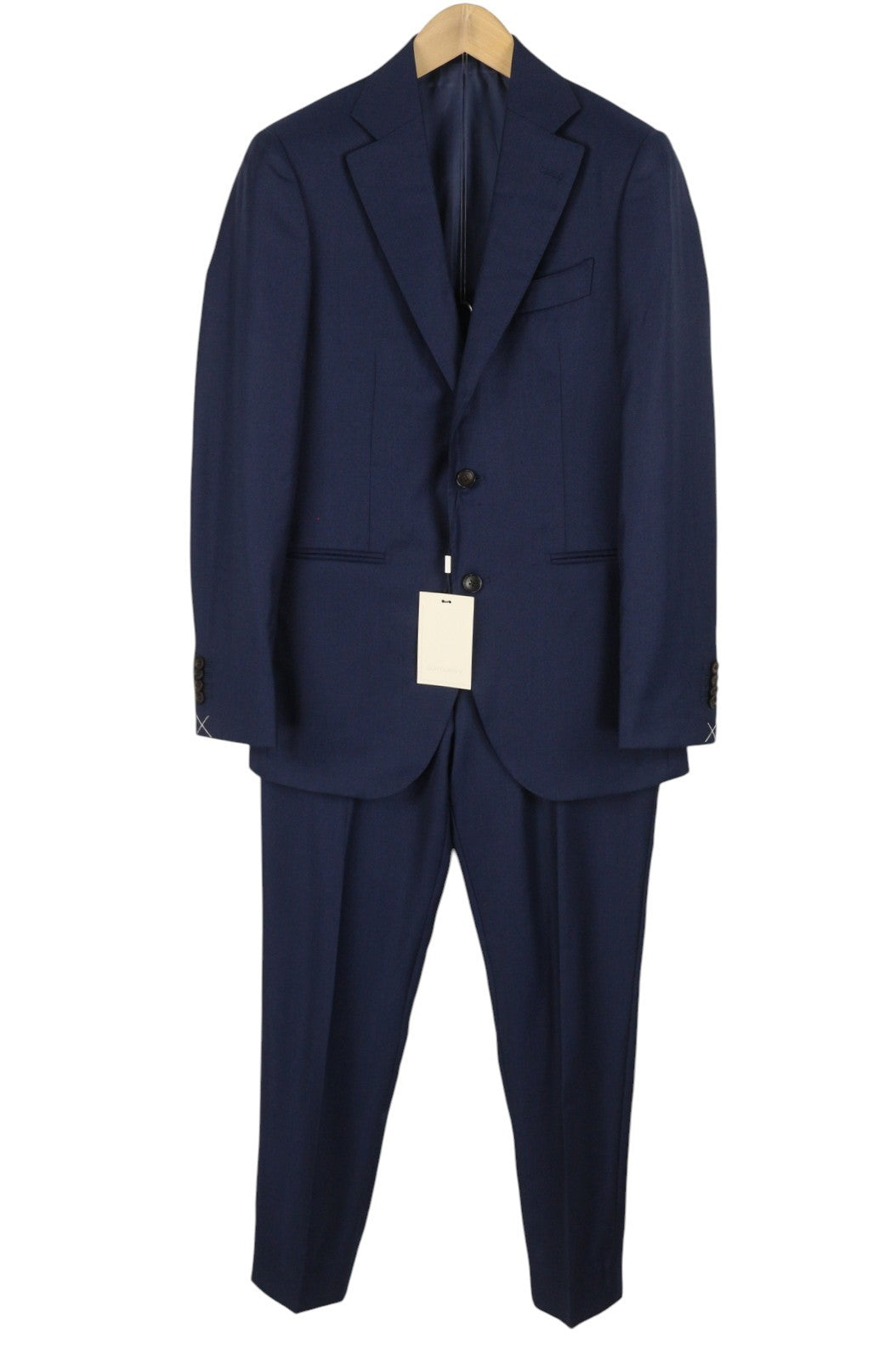 SUITSUPPLY La Spalla Sienna Int Men Suit UK36R W31 Blue Patterned Wool 2PC