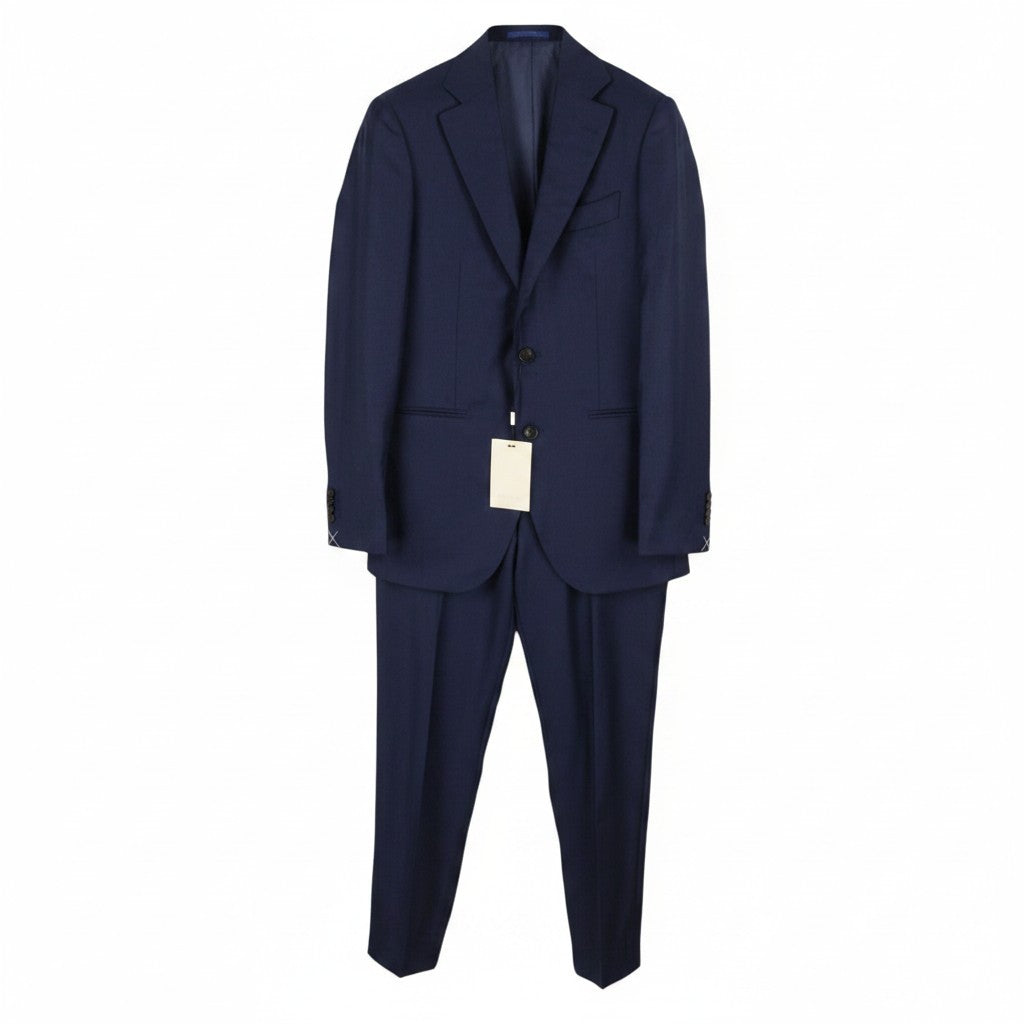 SUITSUPPLY La Spalla Sienna Int Men Suit UK36R W31 Blue Patterned Wool 2PC