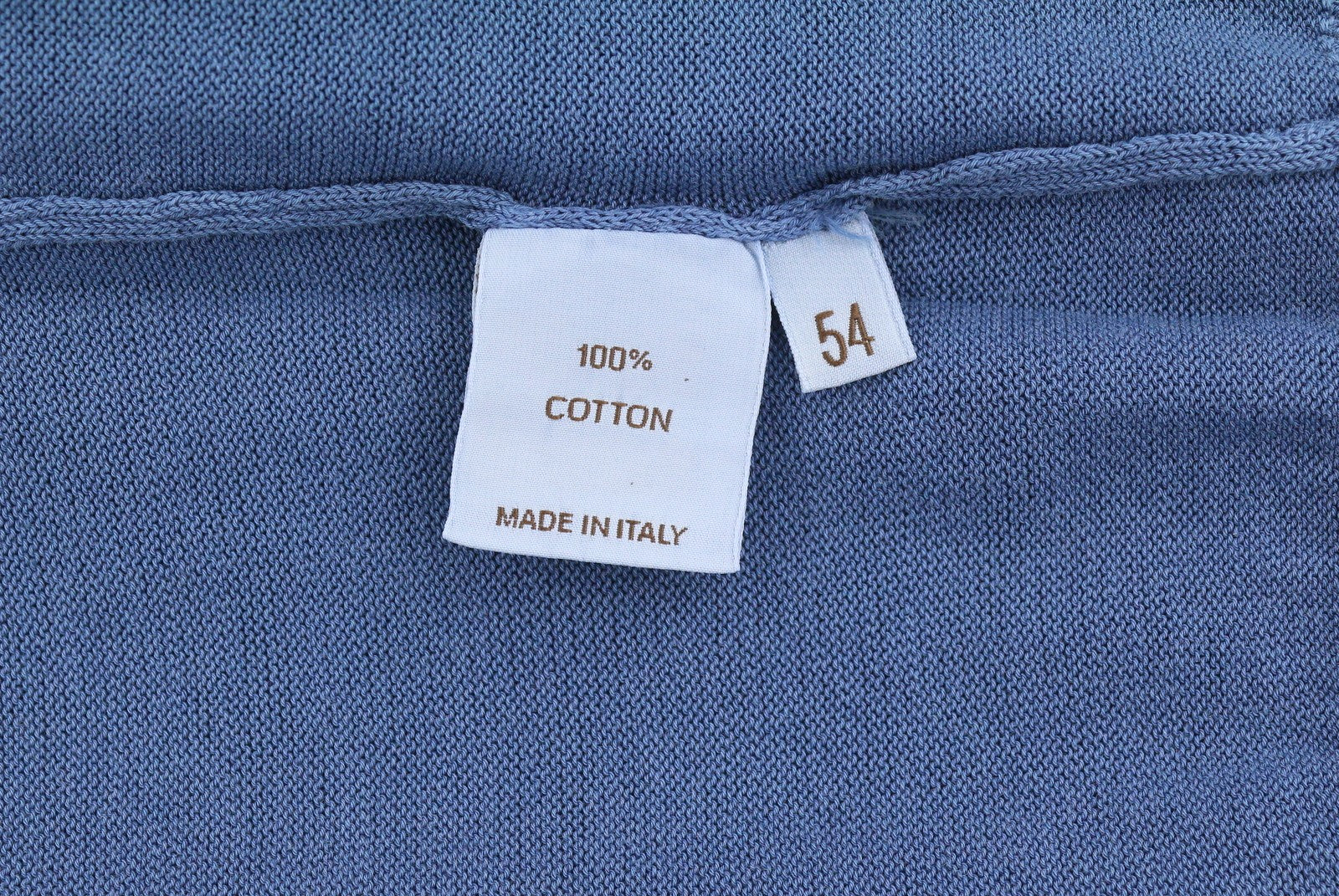 FILIPPO DE LAURENTIIS Men Polos IT54 XL Blue Cotton Half Button Short Sleeve