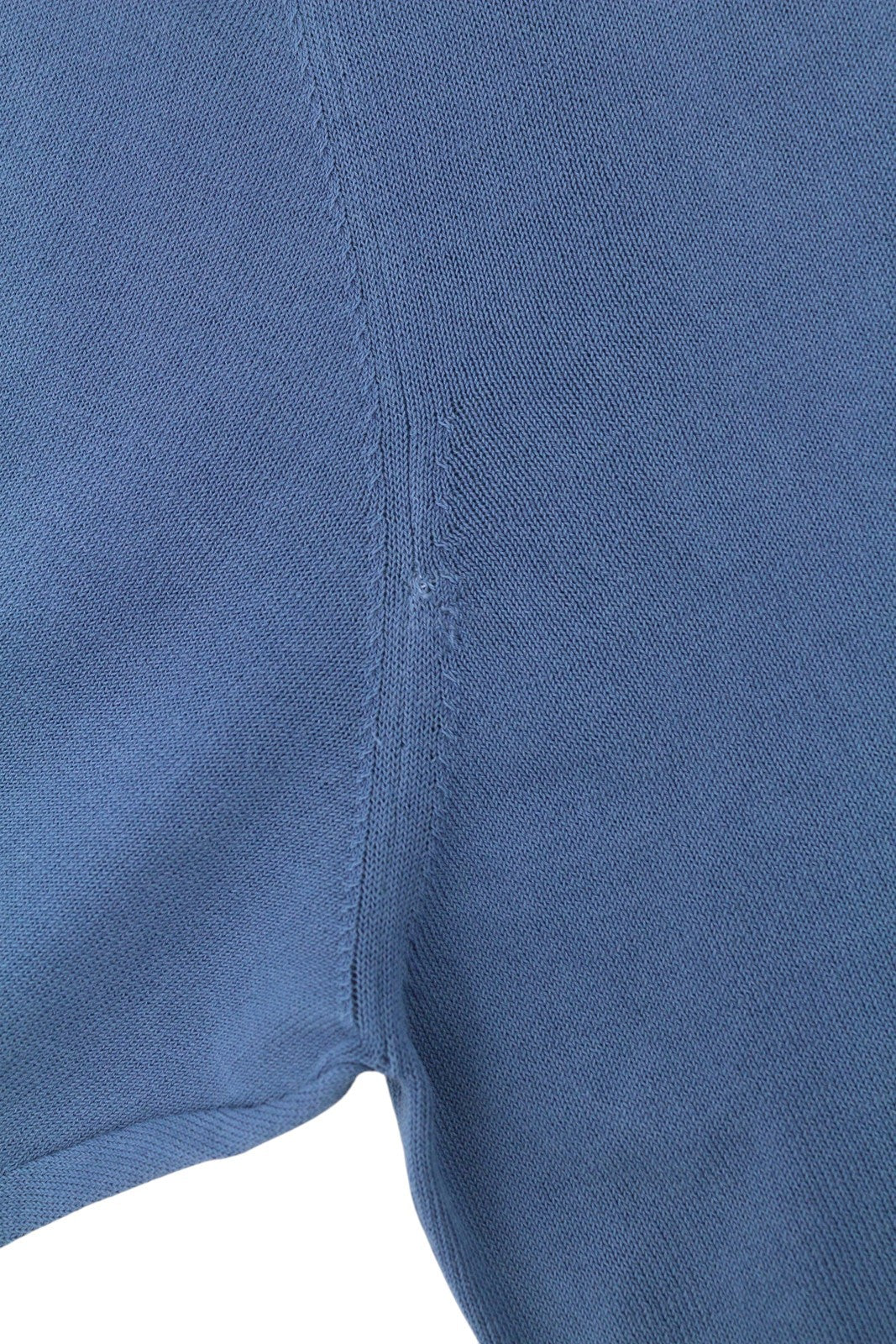 FILIPPO DE LAURENTIIS Men Polos IT54 XL Blue Cotton Half Button Short Sleeve