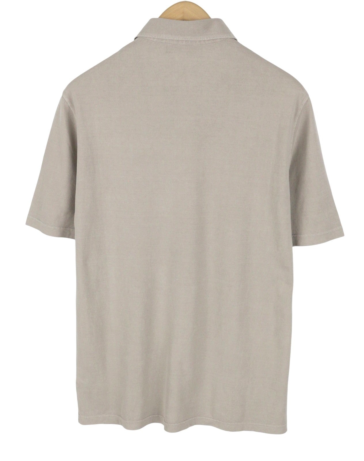 FILIPPO DE LAURENTIIS Men Polos IT50 M Grey Faded Cotton Short Sleeved