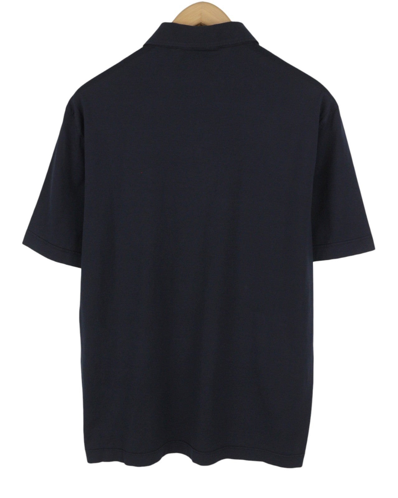 FILIPPO DE LAURENTIIS Men Polos IT54 XL Blue Cotton Half Button Short Sleeve