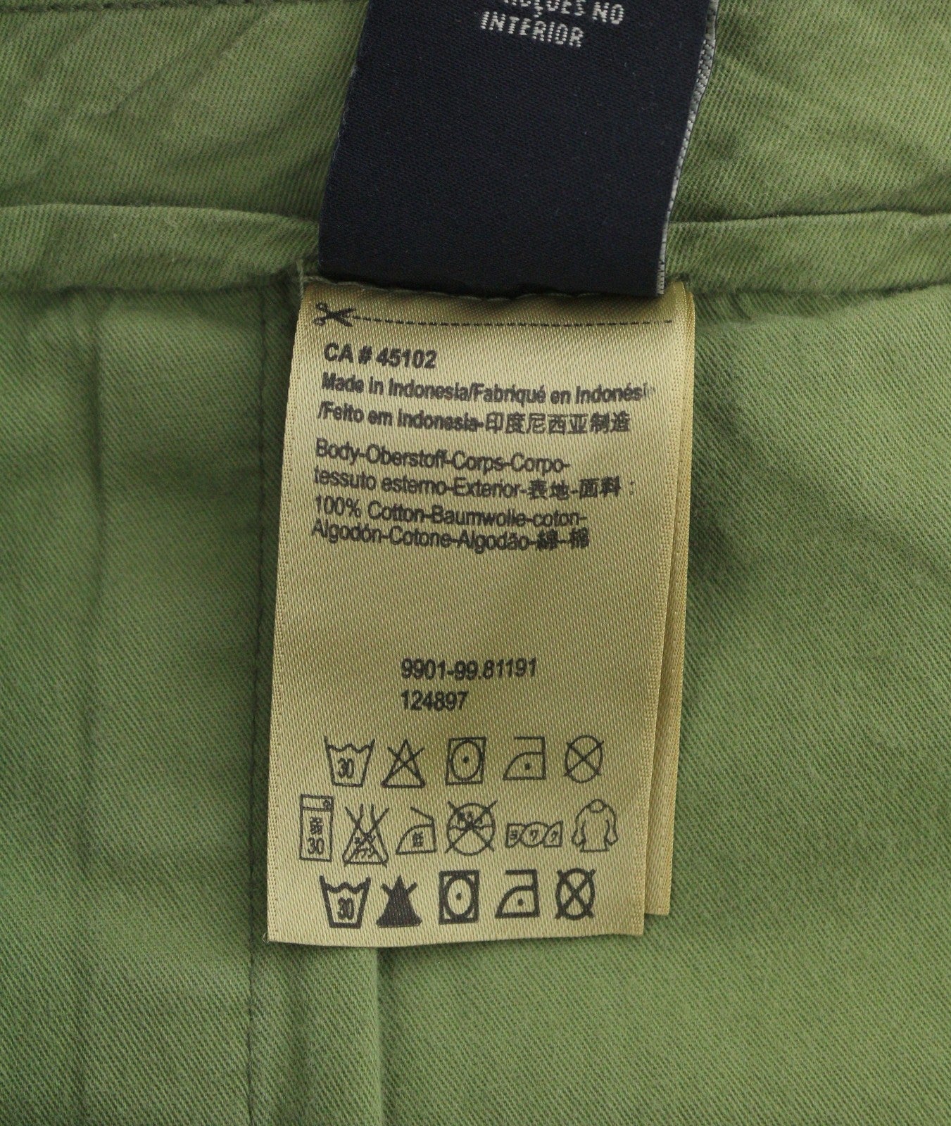 SCOTCH & SODA Men Shorts W30 Green Garment Dyed Zip Fly Chino