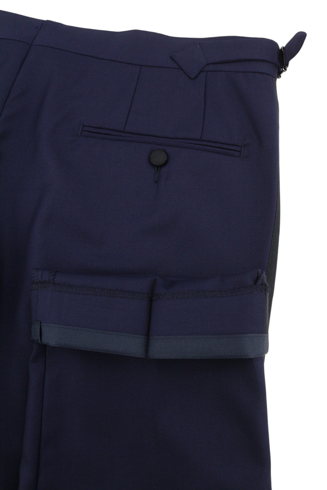 SUITSUPPLY Lazio Tuxedo FL Men Suit UK42L W36 Dark Blue Silk Wool Slim 3PC