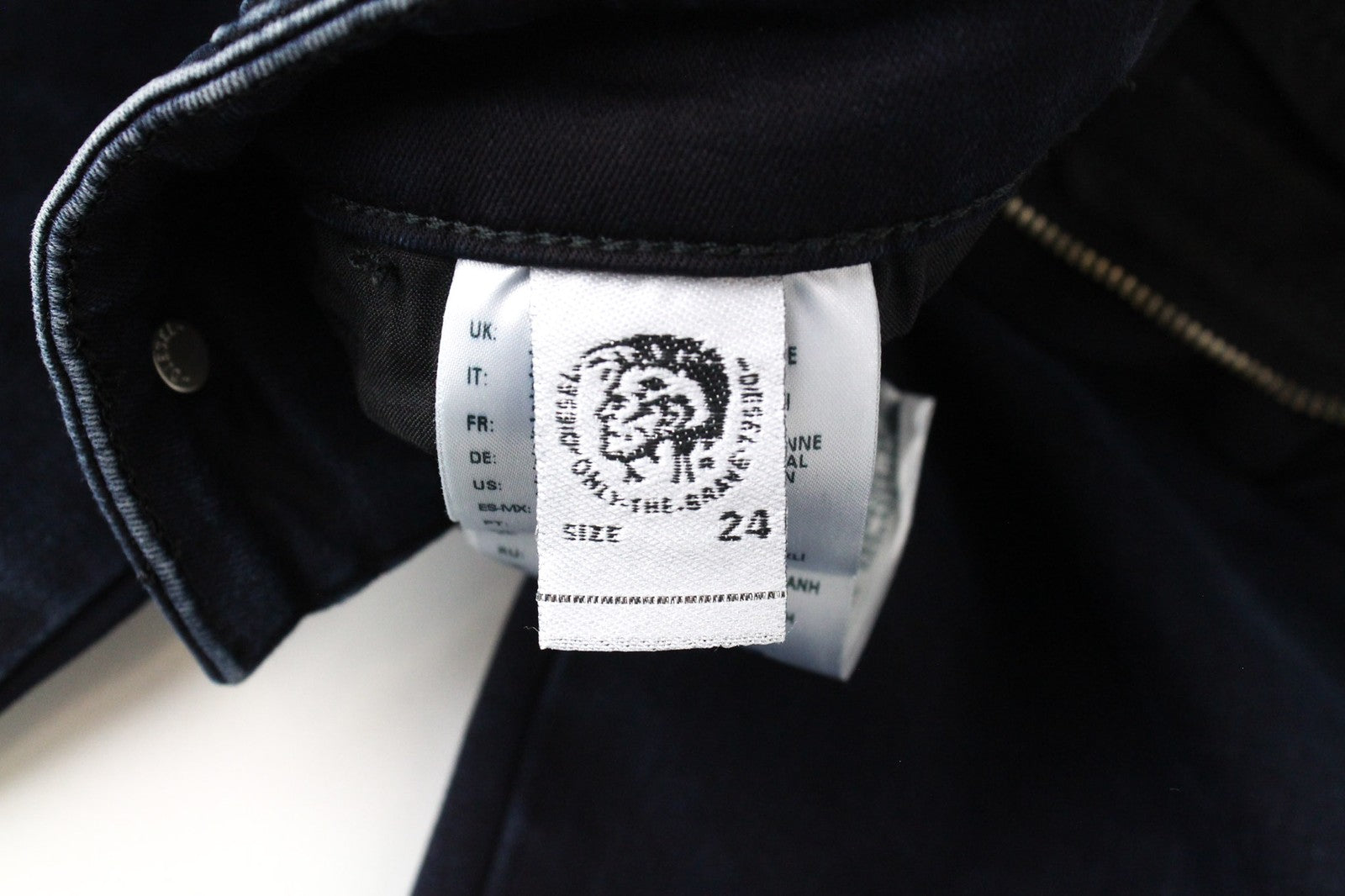 DIESEL Slandy-High 082AU Women Jeans W24/L32 Dark Blue Stretch Super Skinny