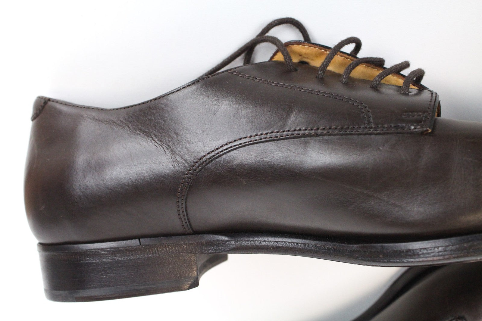 SUITSUPPLY Men Formal Shoes EU43/UK9 Dark Brown Leather Lace-Up Derby Classic