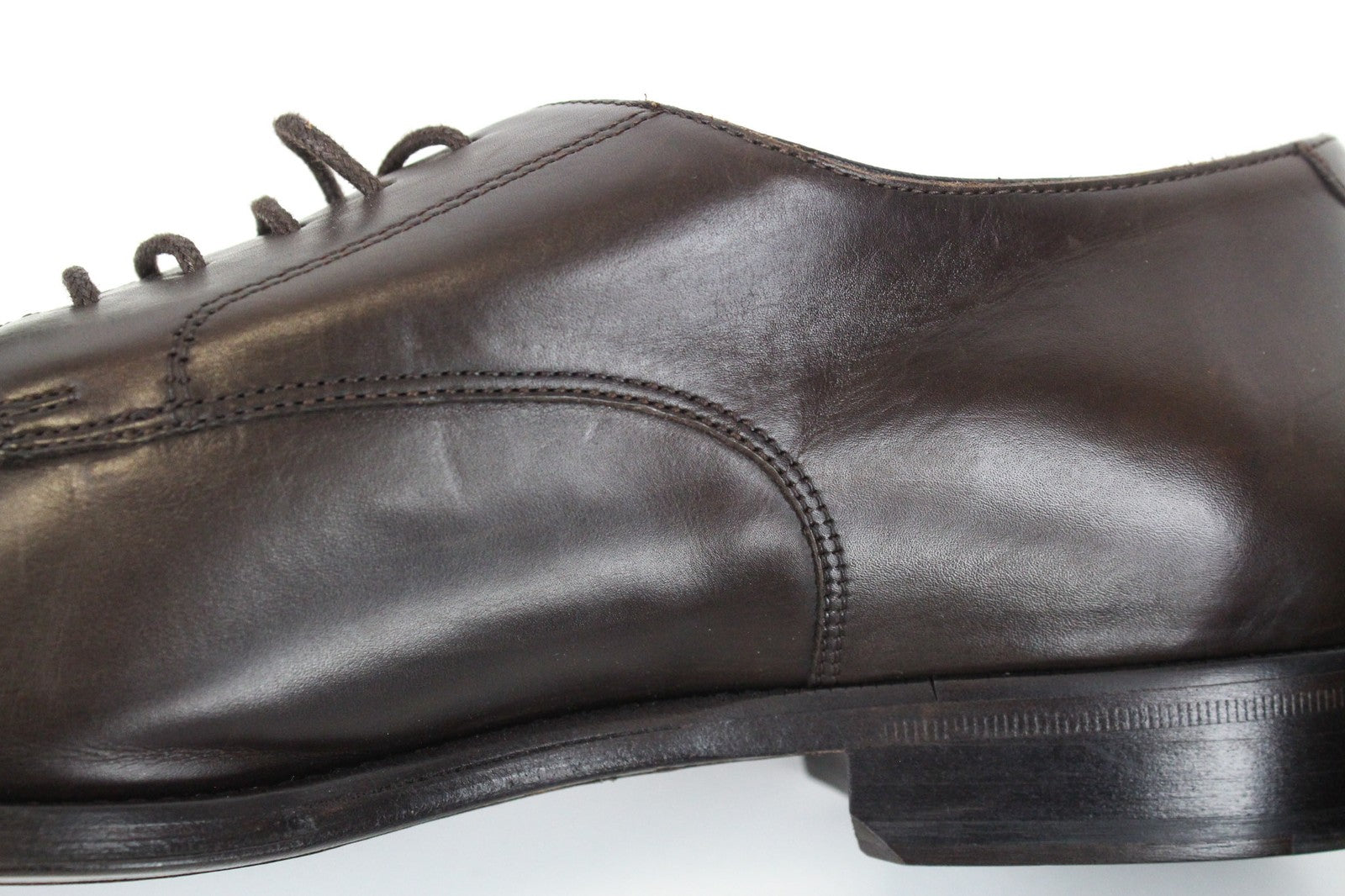 SUITSUPPLY Men Formal Shoes EU43/UK9 Dark Brown Leather Lace-Up Derby Classic