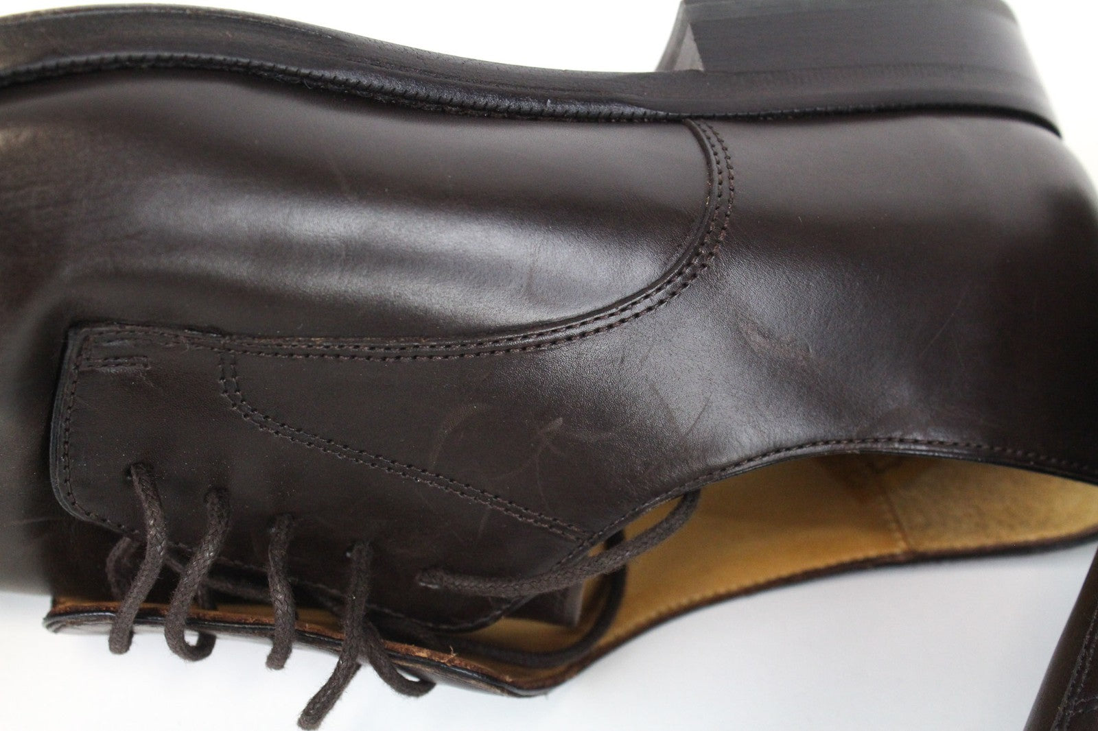 SUITSUPPLY Men Formal Shoes EU43/UK9 Dark Brown Leather Lace-Up Derby Classic