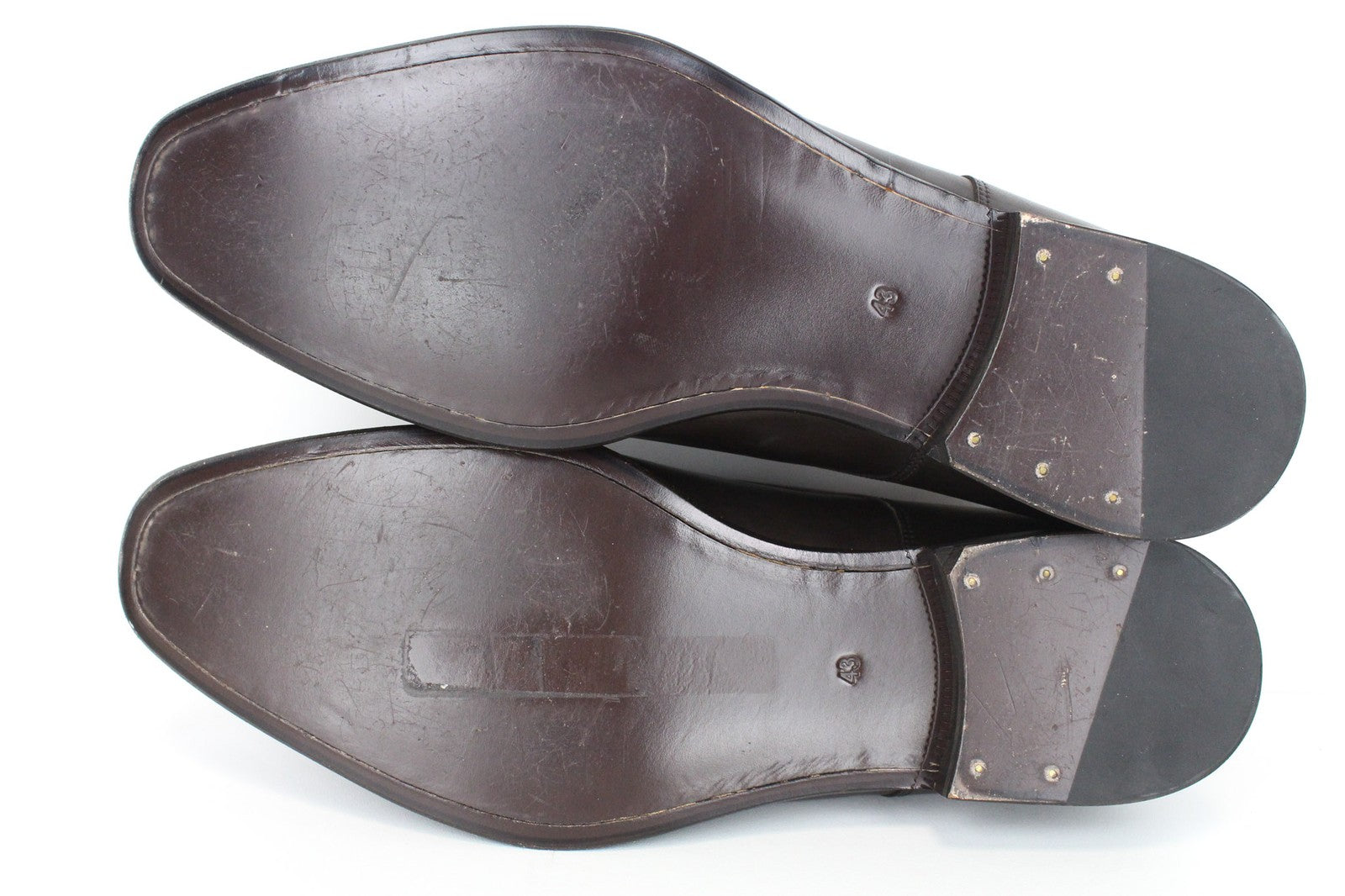 SUITSUPPLY Men Formal Shoes EU43/UK9 Dark Brown Leather Lace-Up Derby Classic
