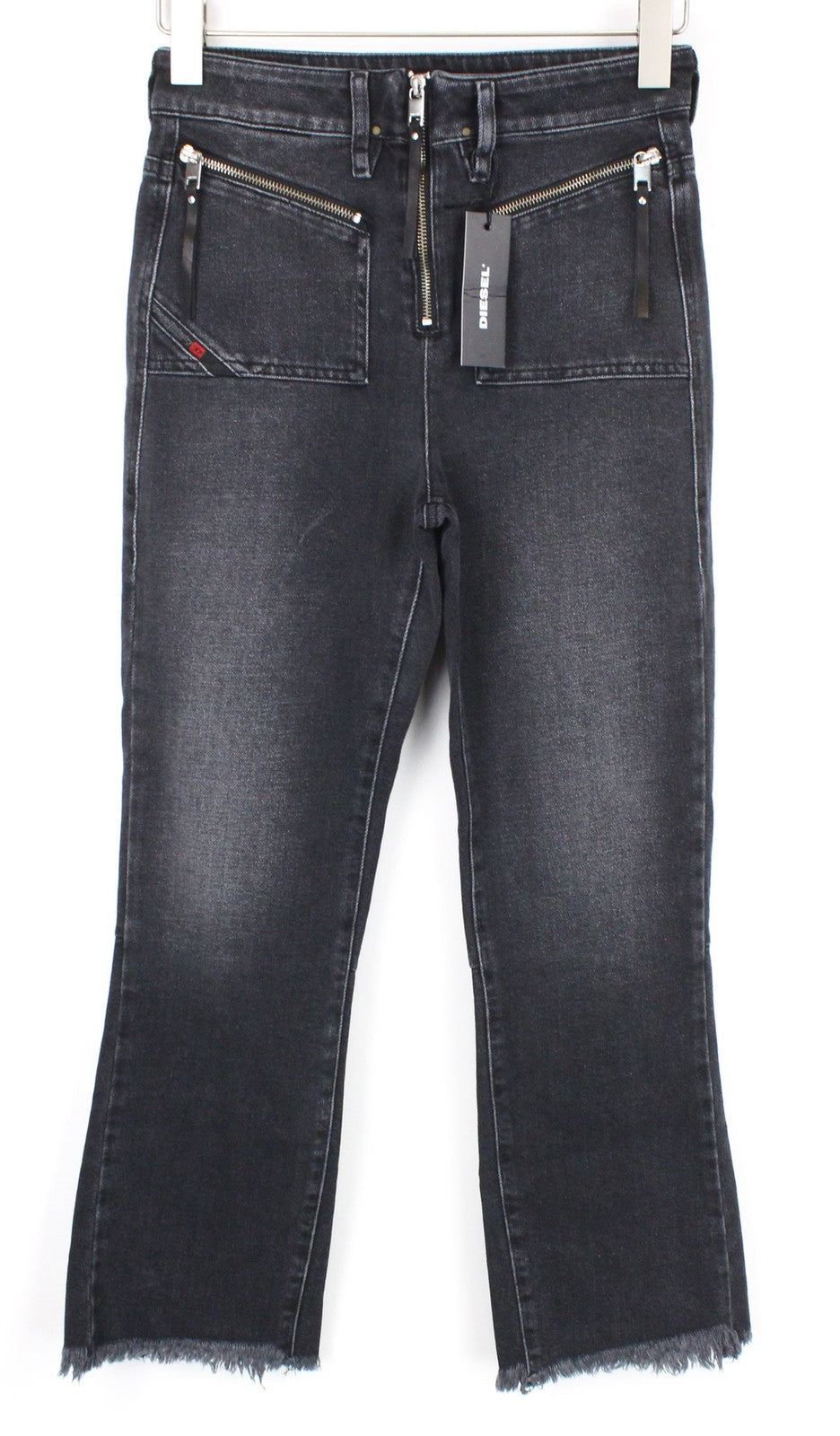 DIESEL D-Earlie 080AP Women Jeans W26/L32 Charcoal Grey Stretch Slim High Waist