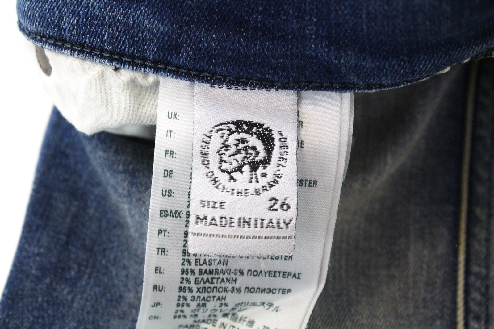 DIESEL D-Reeft-T 0870Q Men Jeans W26 Blue Jogg Sweat Super Skinny Fit Distress