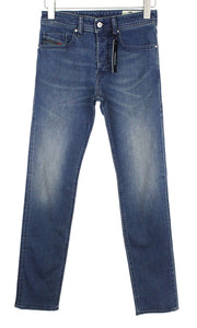 DIESEL Buster 084UT Men Jeans W26/L32 Blue Stretch Regular Slim Tapered Fit