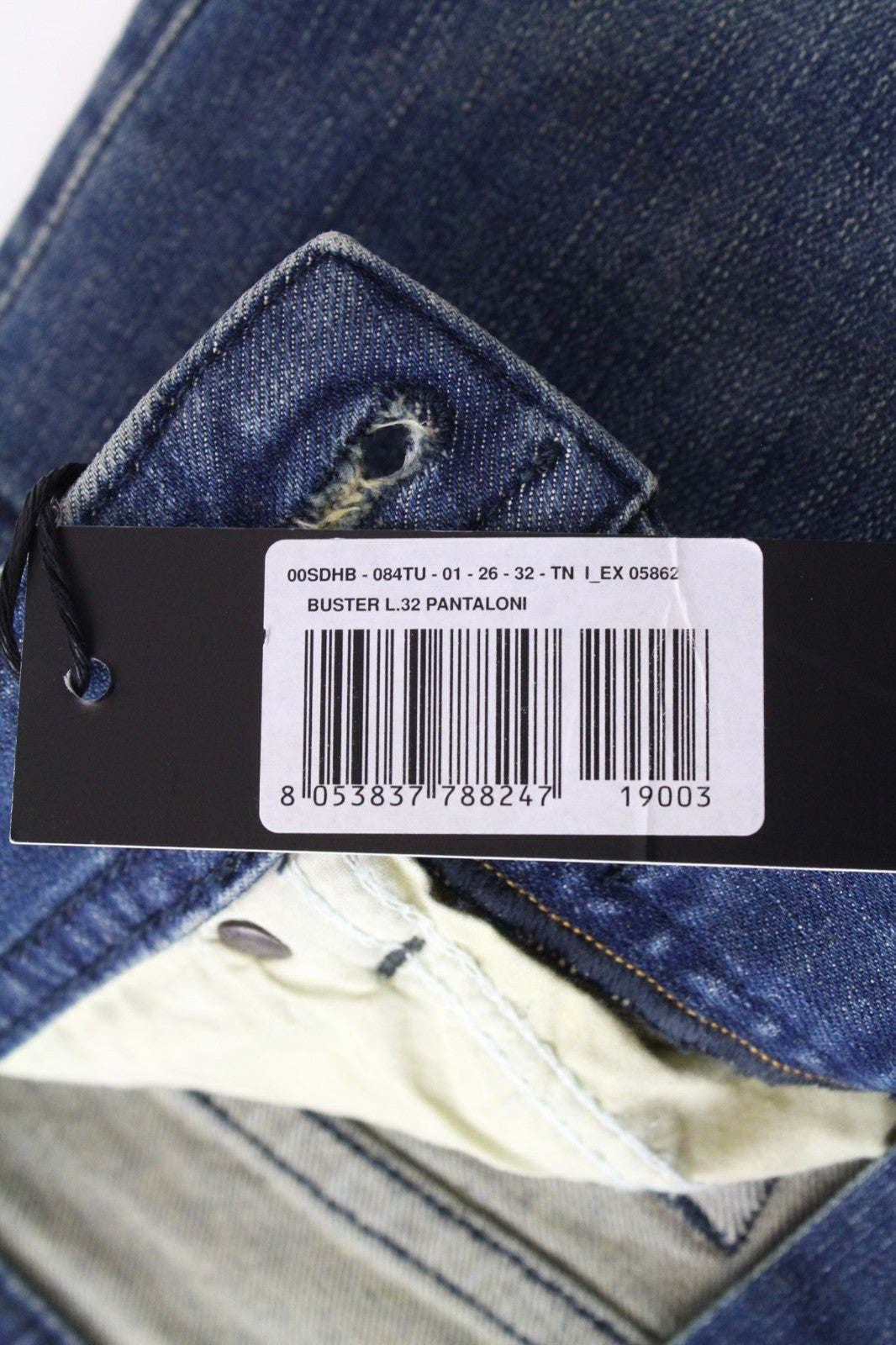 DIESEL Buster 084UT Men Jeans W26/L32 Blue Stretch Regular Slim Tapered Fit