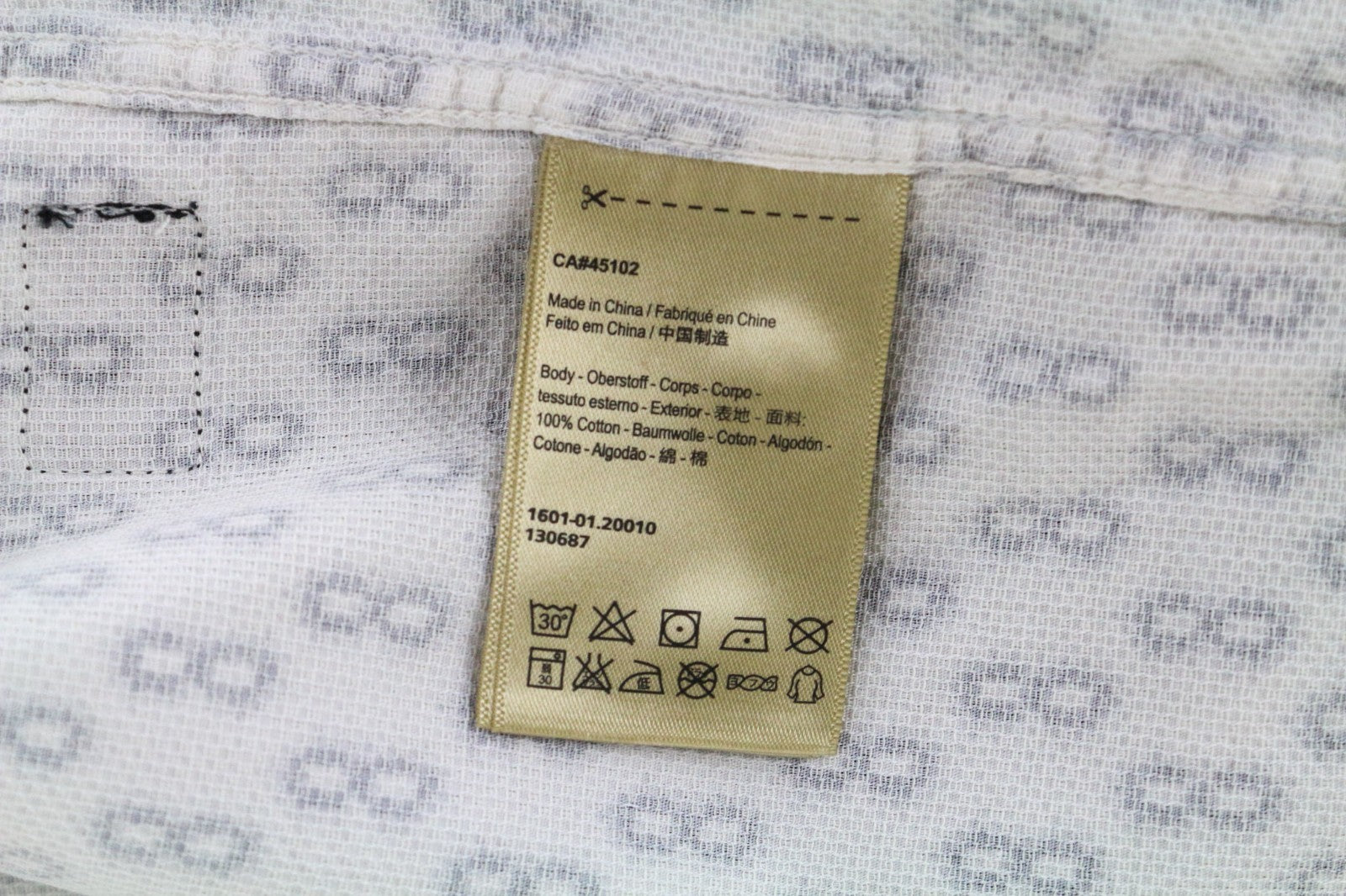 SCOTCH & SODA Men Shirt M Blue Melange Button-Down Graphic Print Pure Cotton