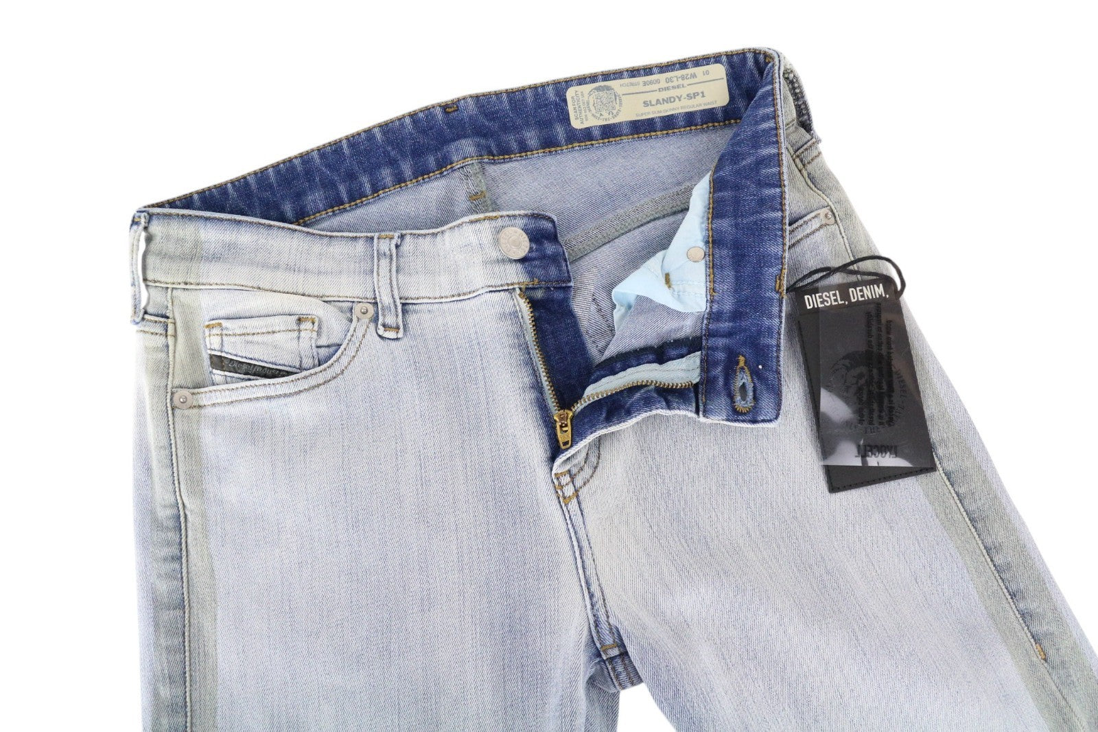 DIESEL Slandy-SP1 0090E Women Jeans W28/L30 Blue Super Slim Skinny Fit Stretch