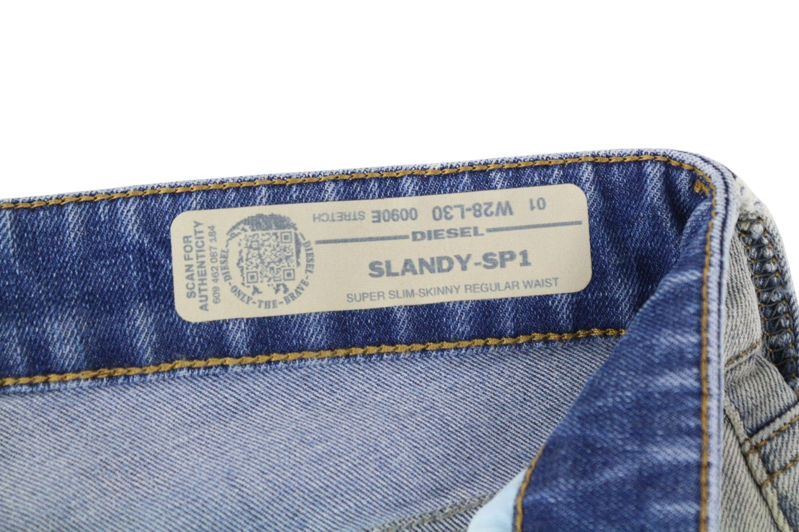 DIESEL Slandy-SP1 0090E Women Jeans W28/L30 Blue Super Slim Skinny Fit Stretch