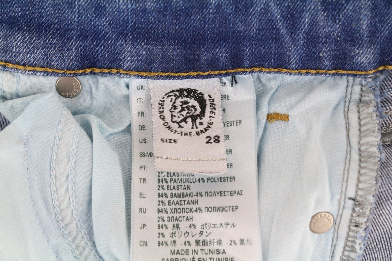 DIESEL Slandy-SP1 0090E Women Jeans W28/L30 Blue Super Slim Skinny Fit Stretch