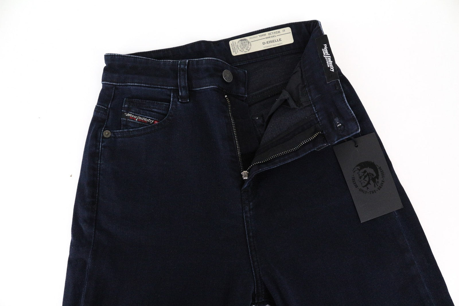 DIESEL D-Eiselle 069GL Women Jeans W24/L30 Blue Straight Stretch High Waist