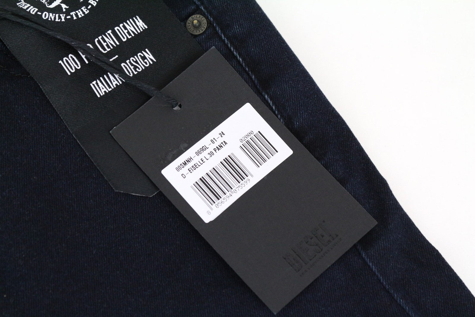 DIESEL D-Eiselle 069GL Women Jeans W24/L30 Blue Straight Stretch High Waist
