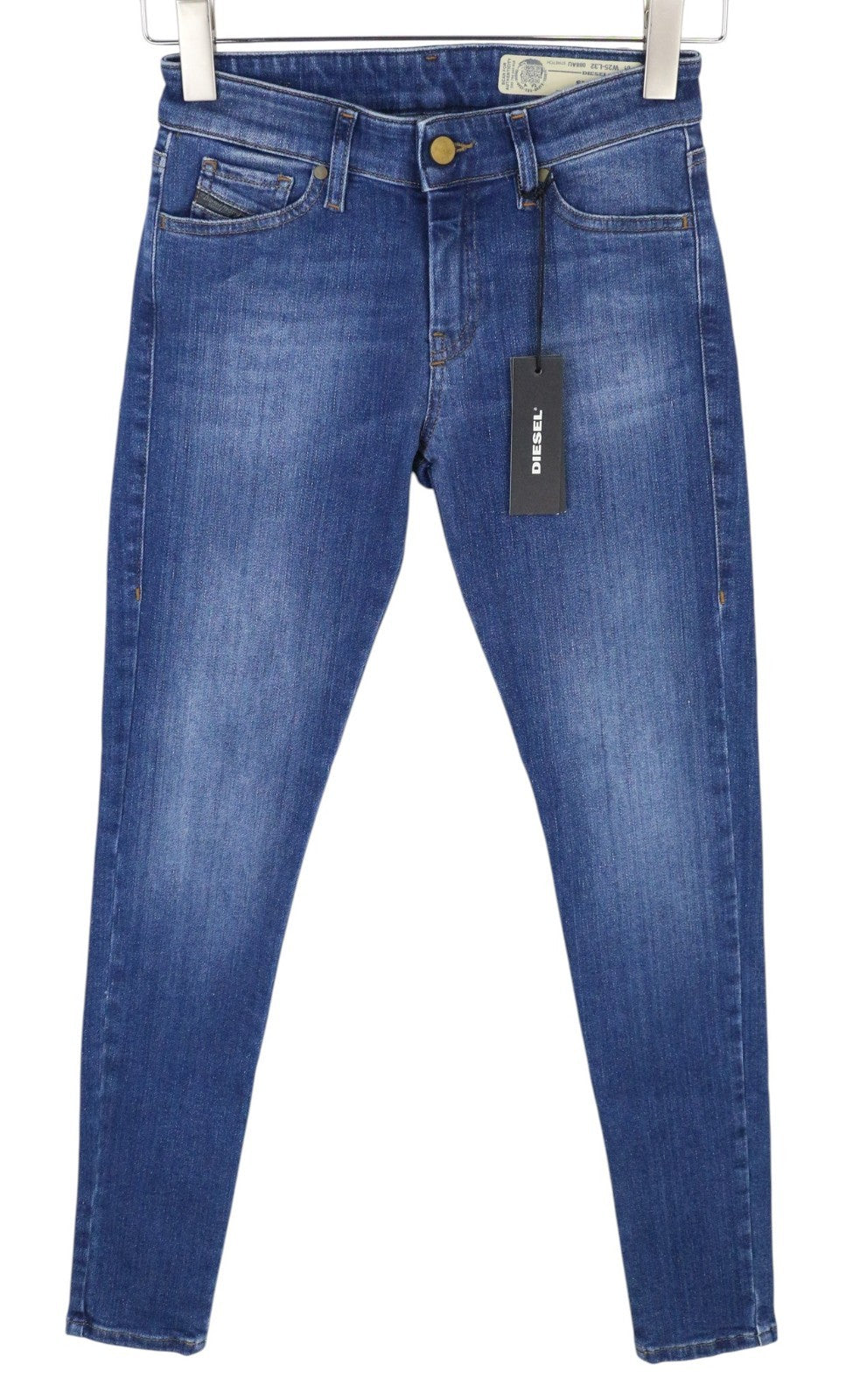 DIESEL Slandy 088AU Women Jeans W25/L32 Blue Super Slim Skinny Fit Stretchy