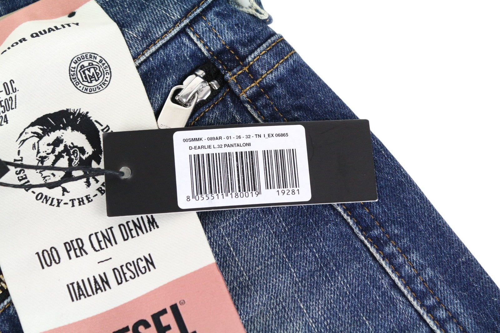 DIESEL D-Earlie 089AR Women Jeans W26/L32 Mid Blue Slim Fit High Waist Stretch