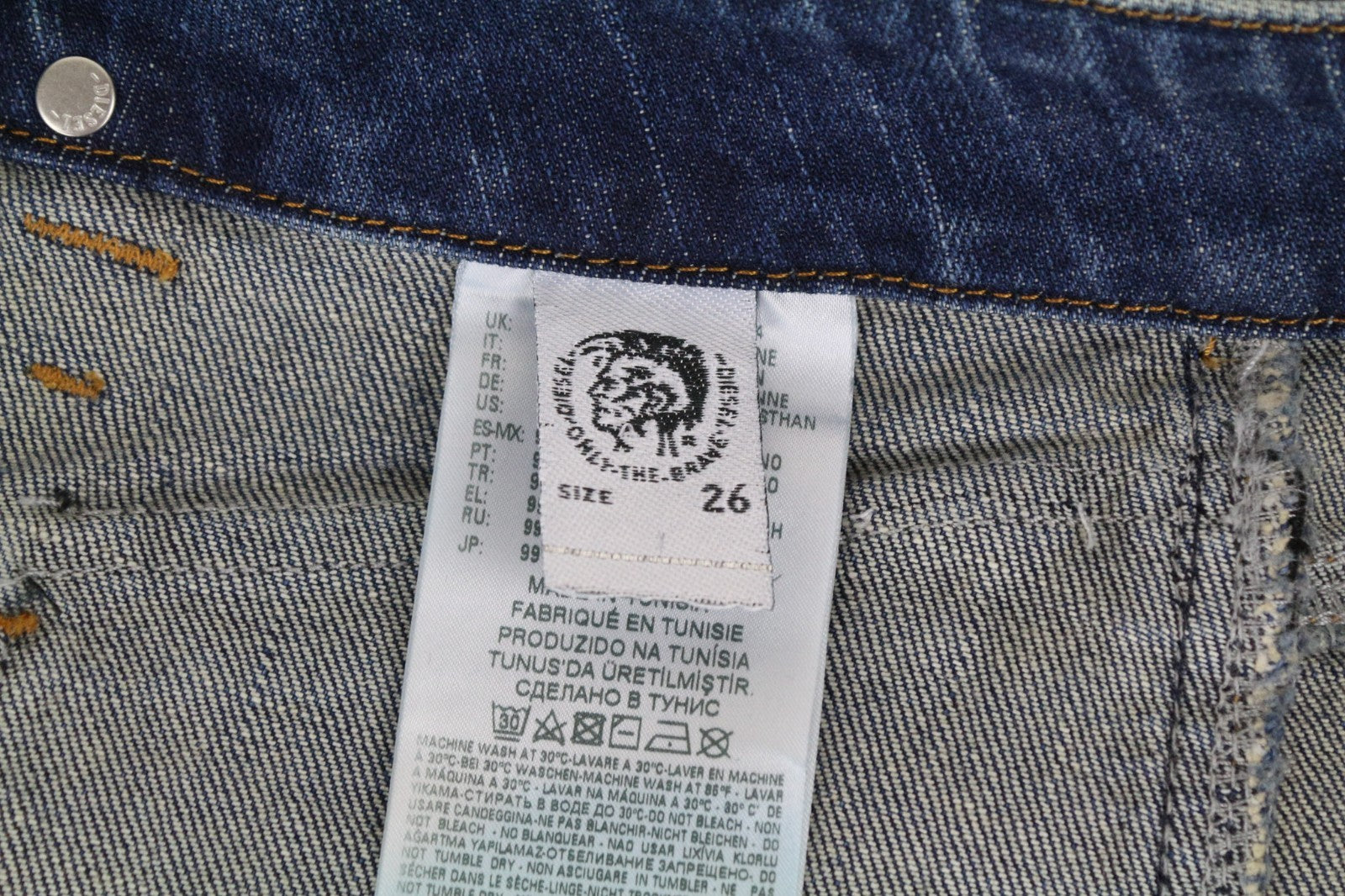 DIESEL D-Earlie 089AR Women Jeans W26/L32 Mid Blue Slim Fit High Waist Stretch