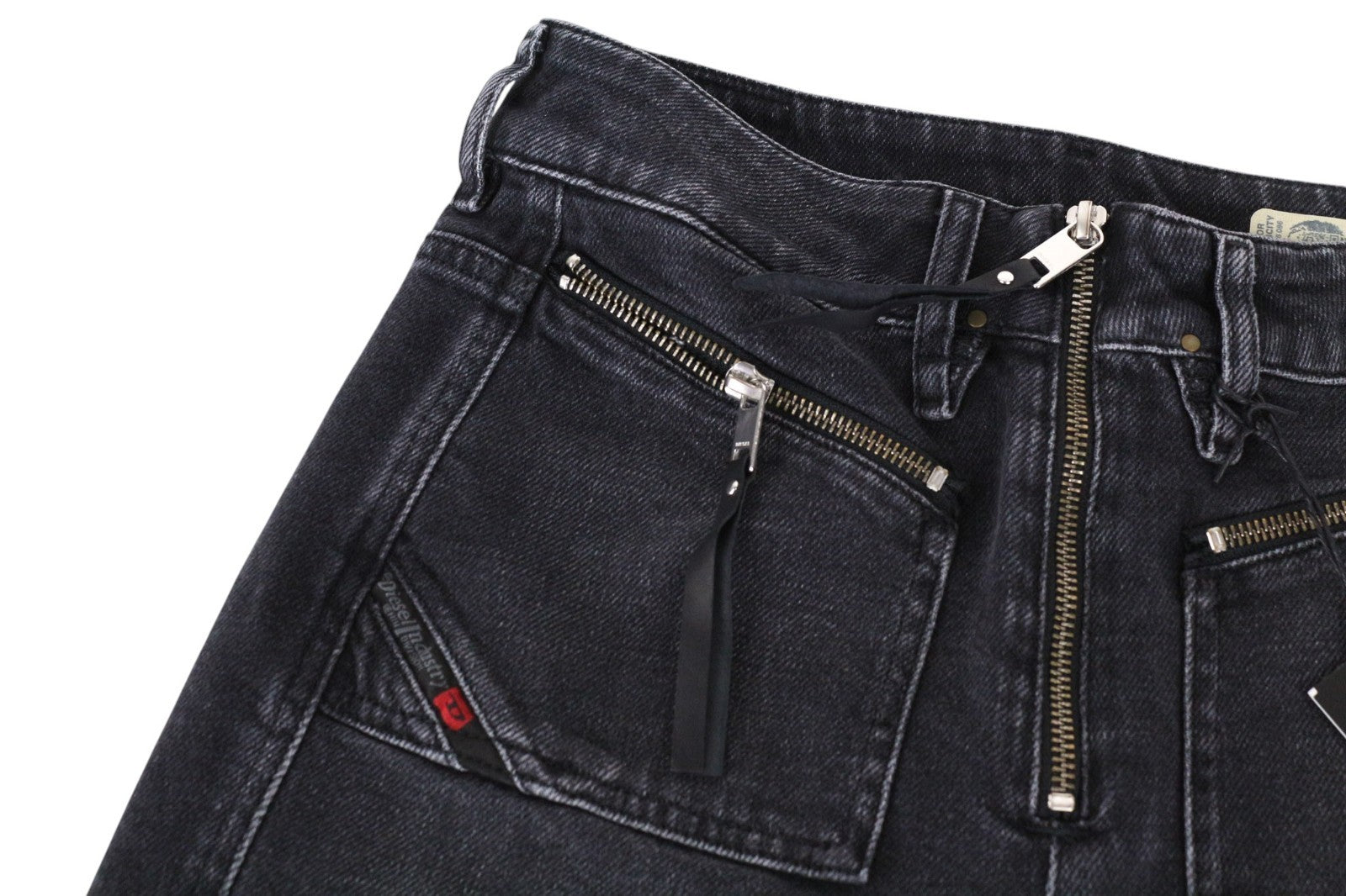 DIESEL D-Earlie 080AP Women Jeans W26/L30 Dark Grey Slim Fit Stretch High Waist