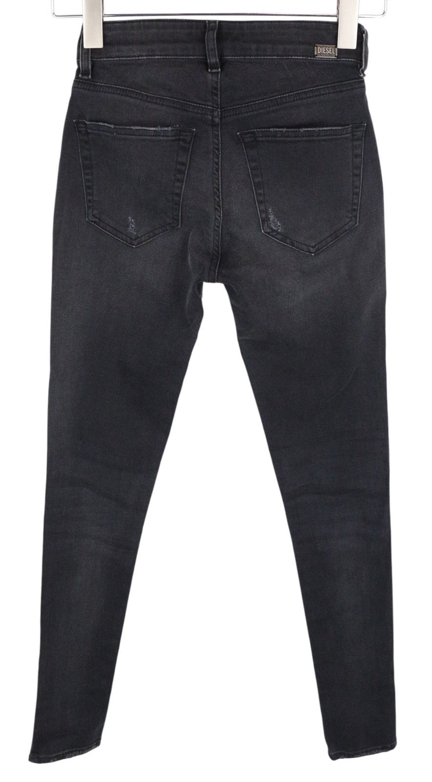 DIESEL Slandy 069GI Women Jeans W23/L32 Grey Super Slim Skinny Distress Stretch