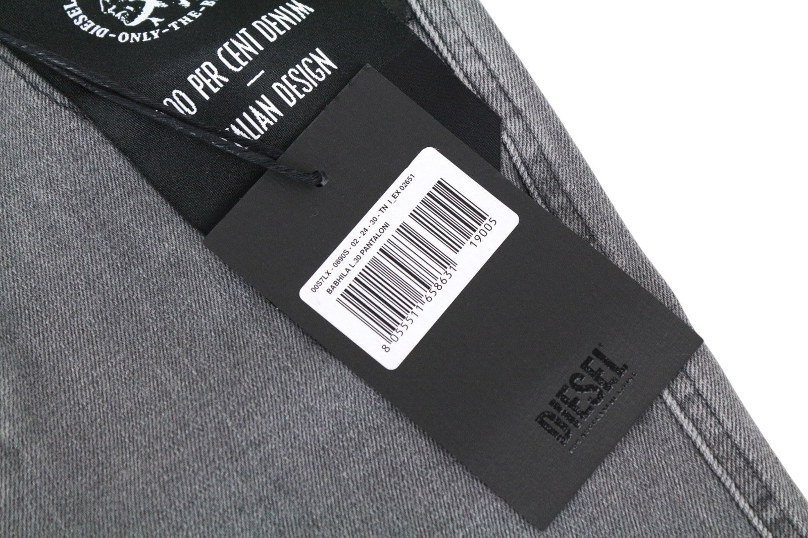 DIESEL Babhila 0890S Women Jeans W24/L30 Grey Slim Skinny Fit Stretch Buttoned